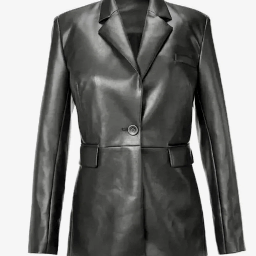 CAbi Black Leather Blazer - Picture 1 of 5